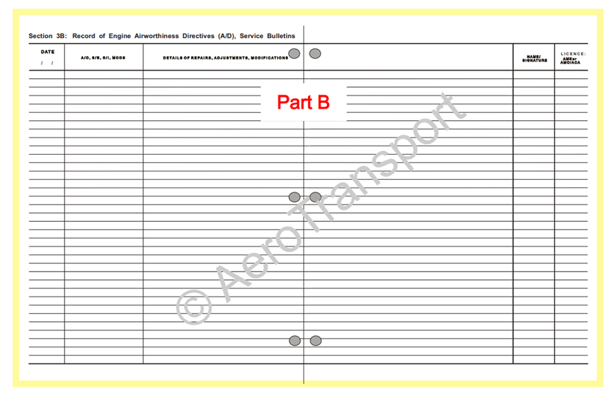 ATP Aircraft Technical Log - Section 3: Engine