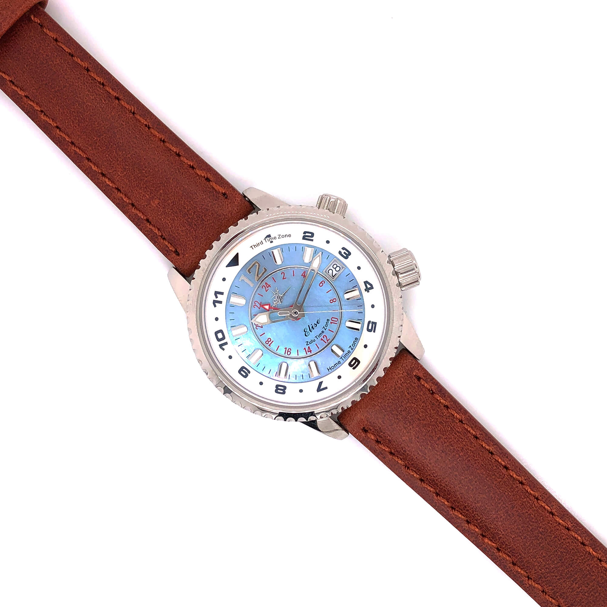 BAND - 16mm Oil Tan Leather Matching Stitch