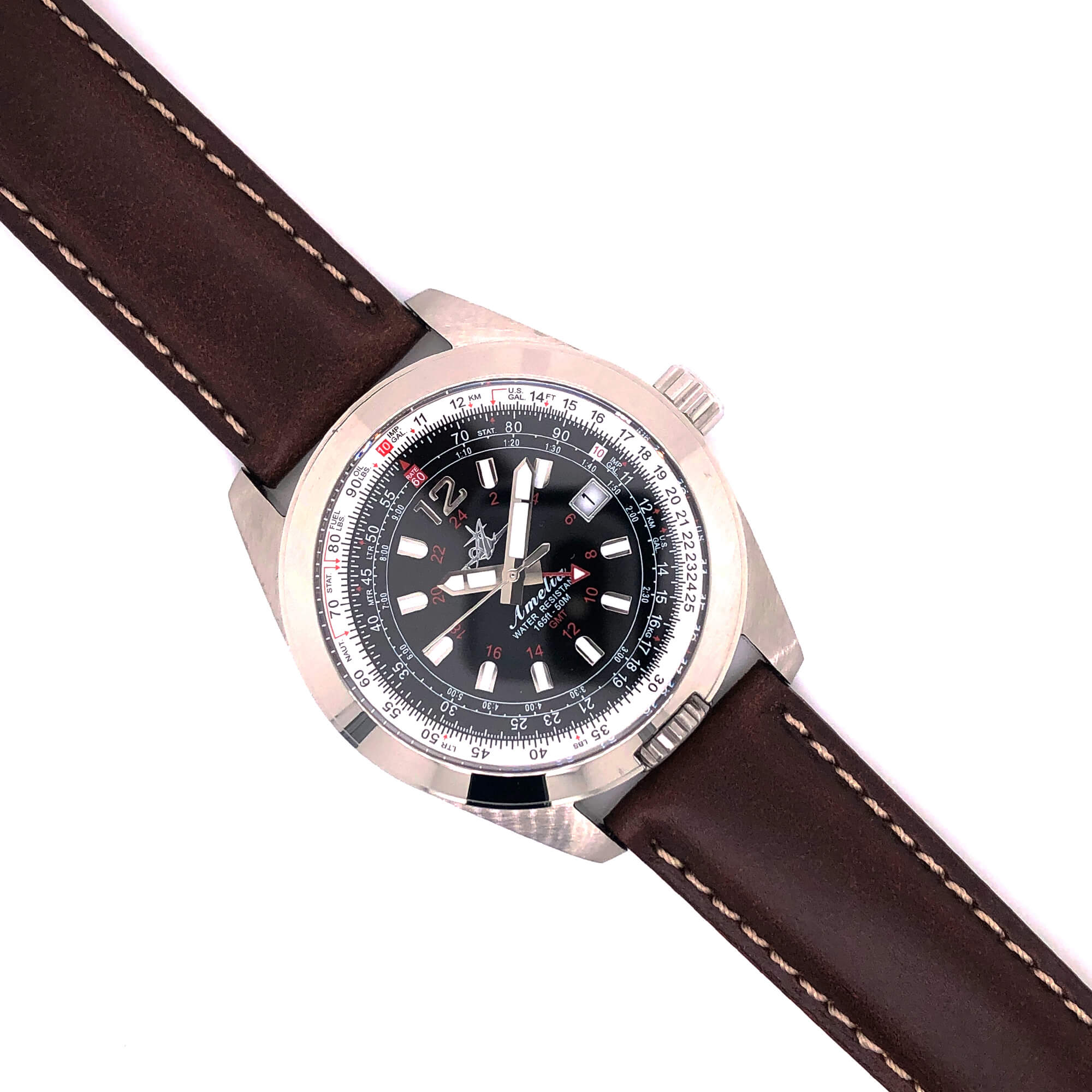 BAND – 20mm Oil Tan Leather Contrast Stitch