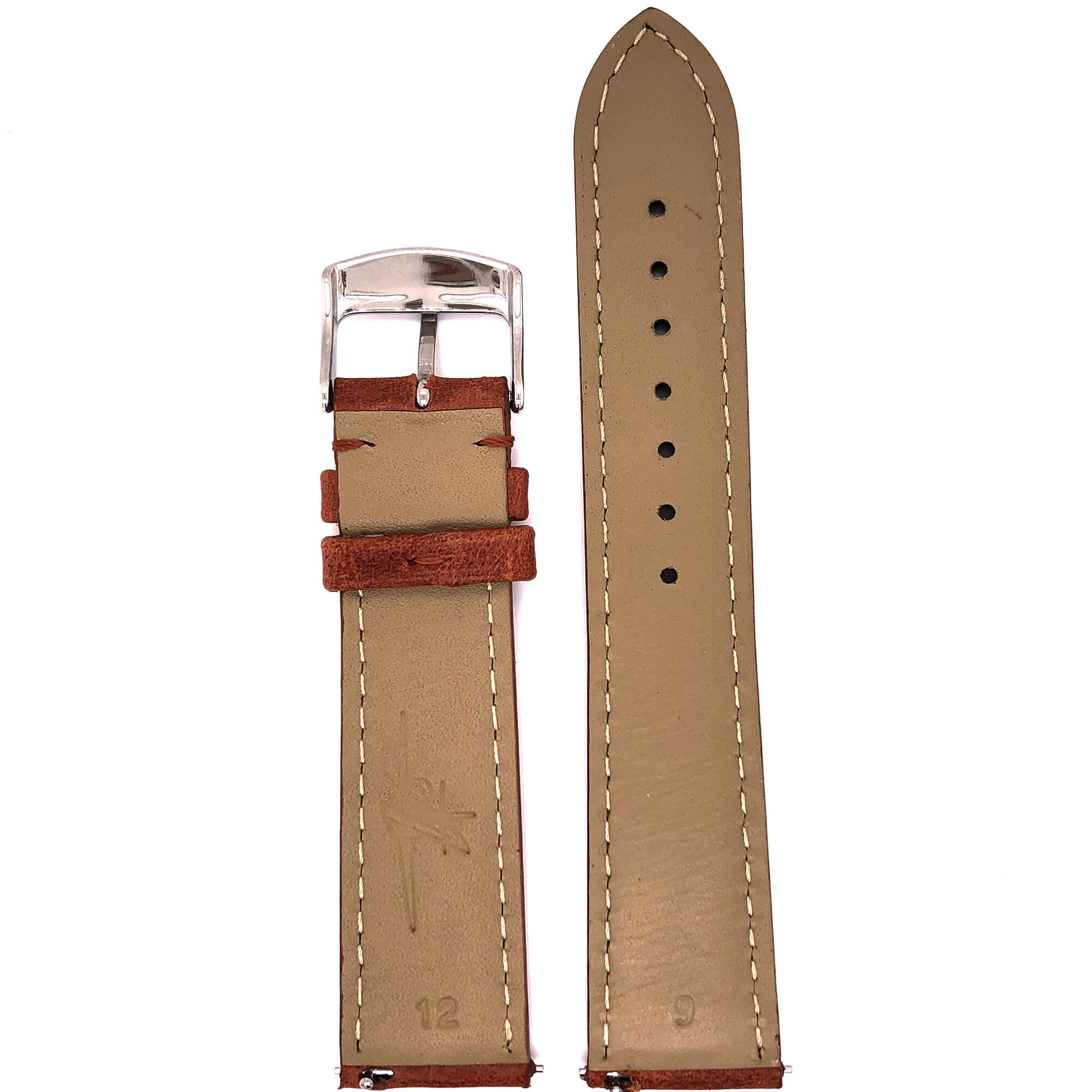 BAND – 20mm Oil Tan Leather Matching Stitch