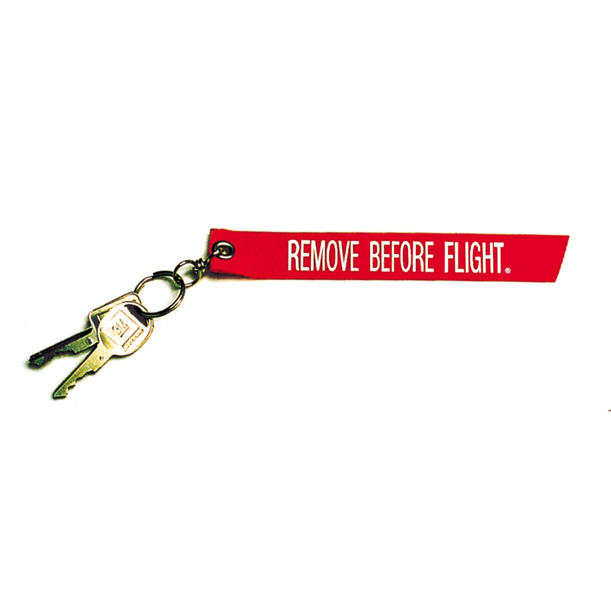 Remove Before Flight Ribbon Keychain