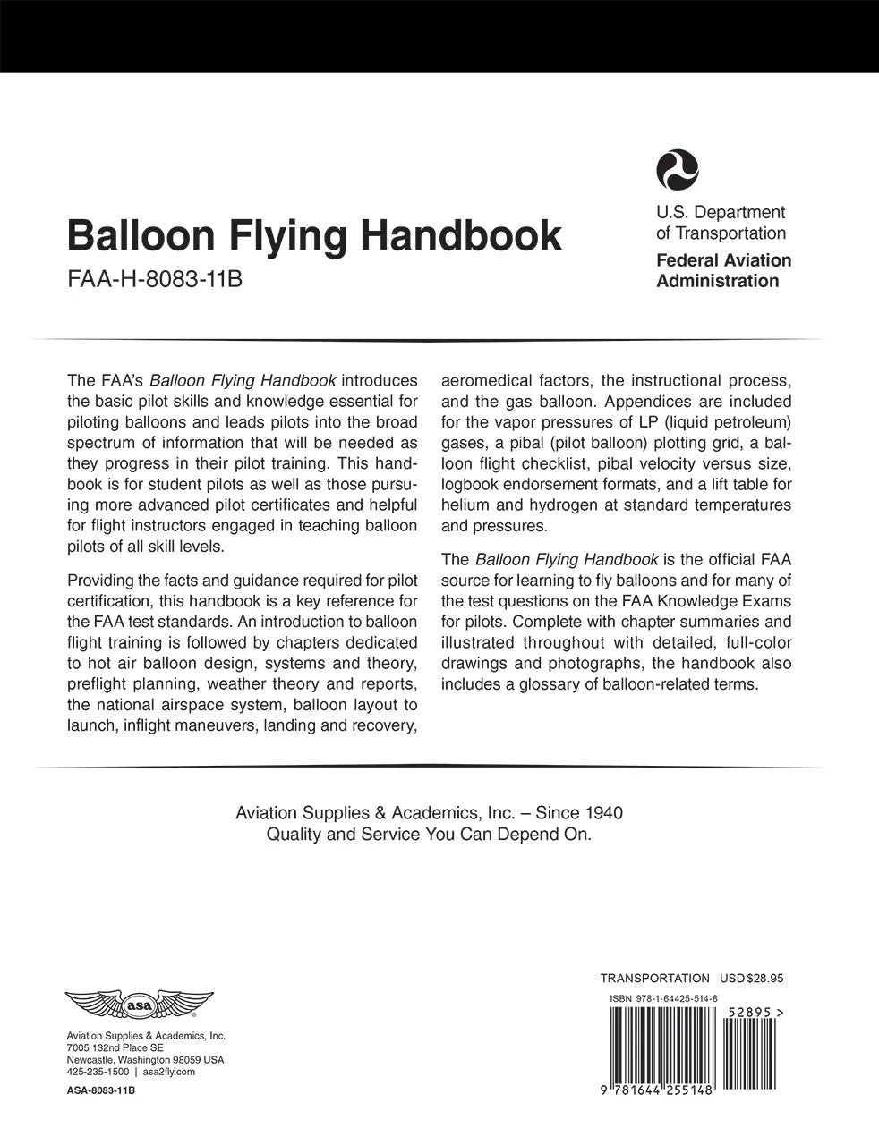 ASA Balloon Flying Handbook