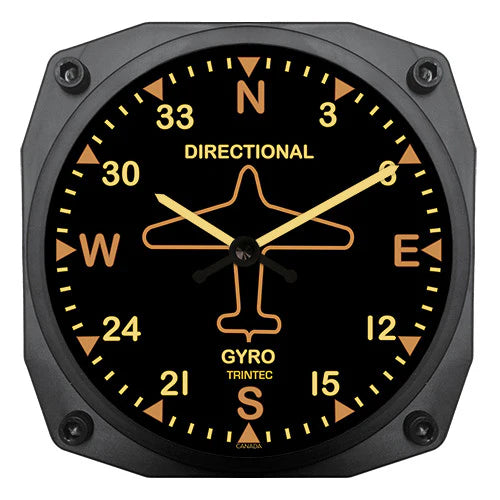 6" Vintage Directional Gyro Wall Clock