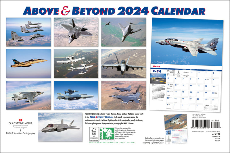 Load image into Gallery viewer, Above &amp; Beyond 2024 Wall Calendar
