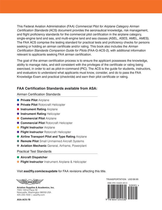 ASA Airman Certification Standards: Commercial Pilot Airplane