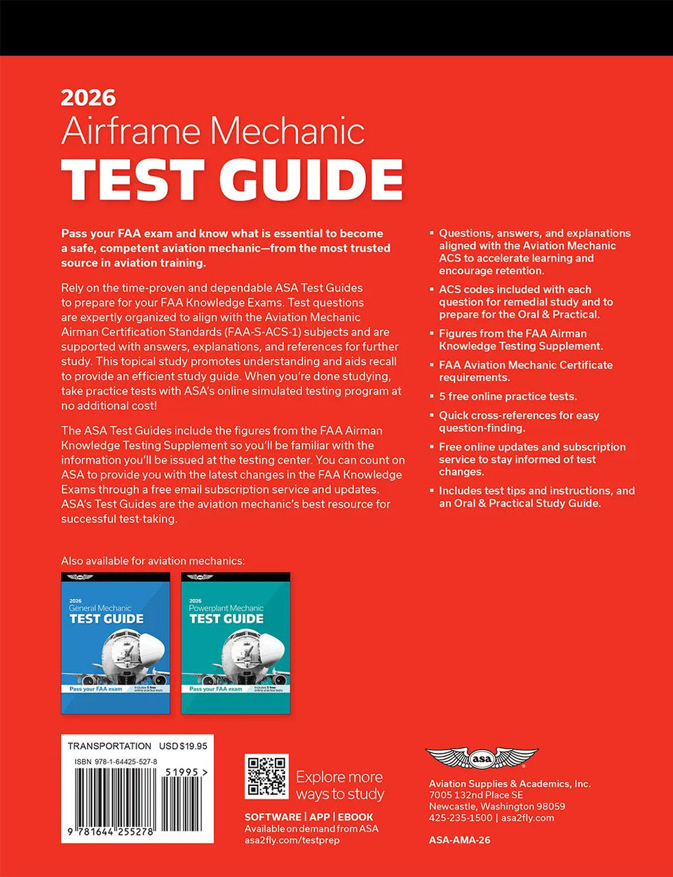 ASA Airframe Mechanic Test Guide - 2026 Edition