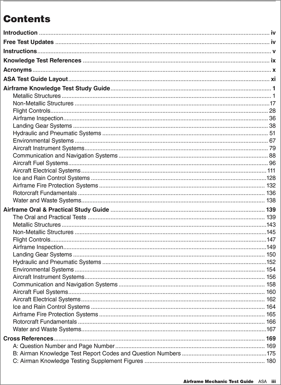 ASA Airframe Mechanic Test Guide - 2027 Edition