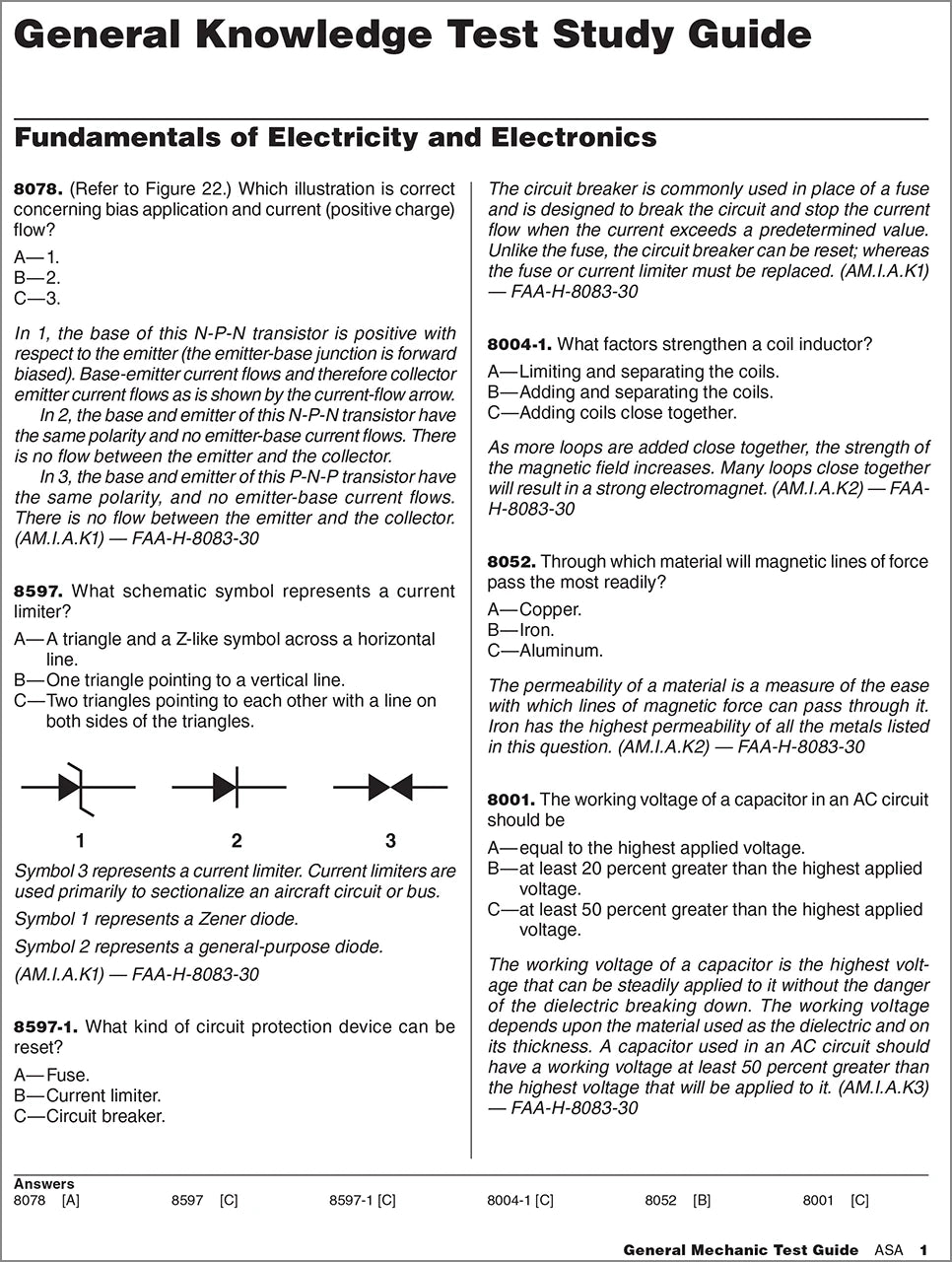 ASA General Mechanic Test Guide -  2027 Edition