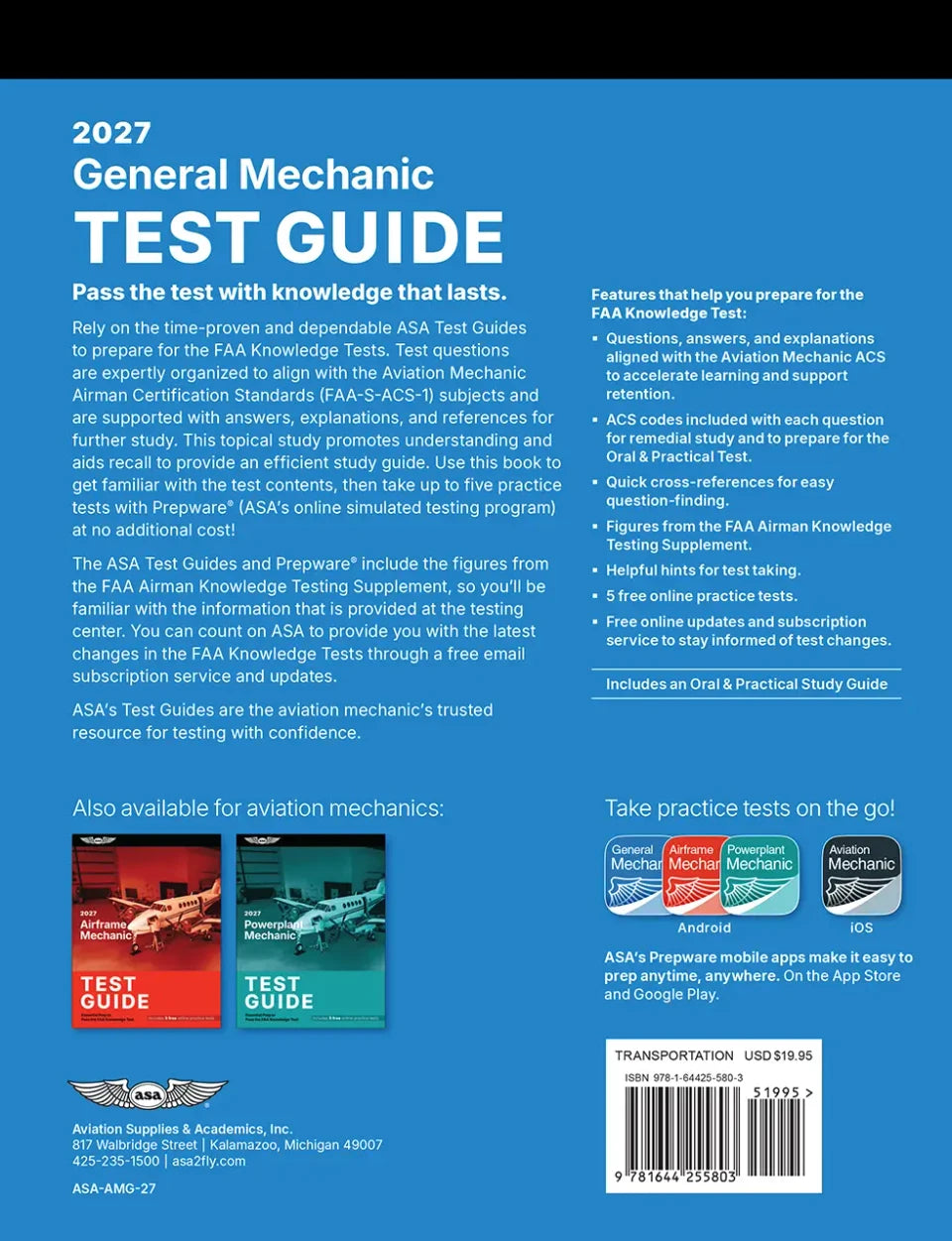 ASA General Mechanic Test Guide -  2027 Edition