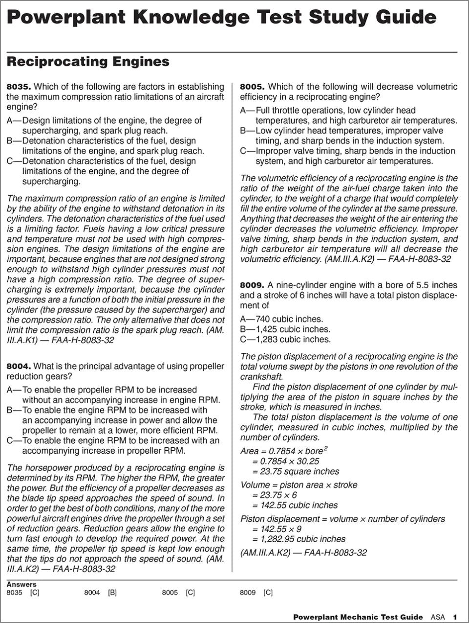 ASA Powerplant Mechanic Test Guide -  2027 Edition