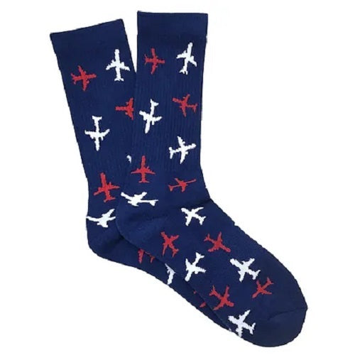 TWIN JETS pattern, Premium Crew Socks, 1 Pair - Choose Color