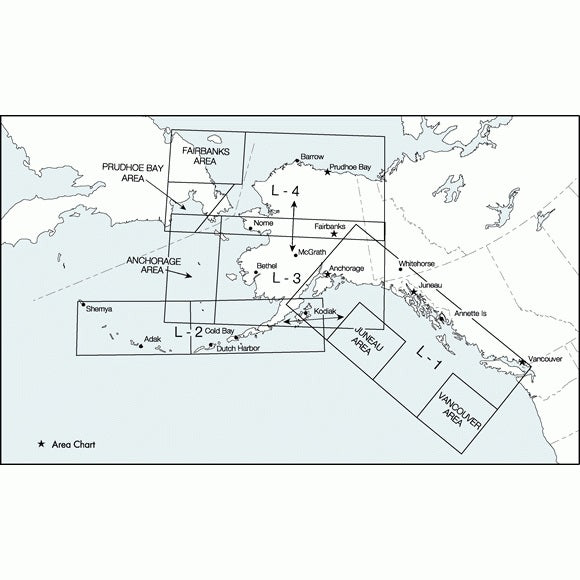 FAA Chart: Enroute IFR Low Altitude Chart ALASKA (L-Charts) - FULL SET- Select Cycle Date