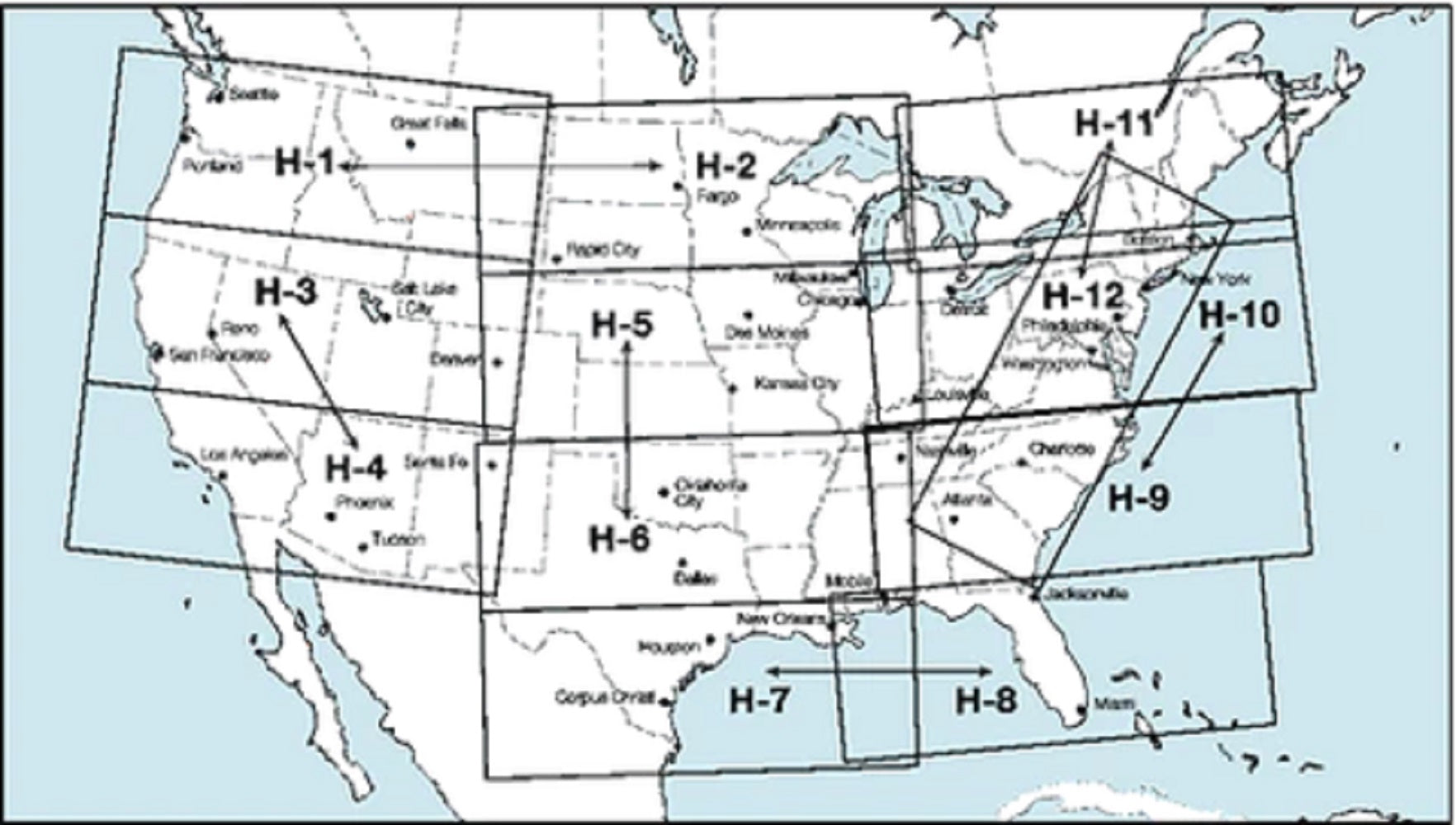 FAA Chart: Enroute IFR High Altitude Chart US (H-Charts) - FULL SET - Select Cycle Date