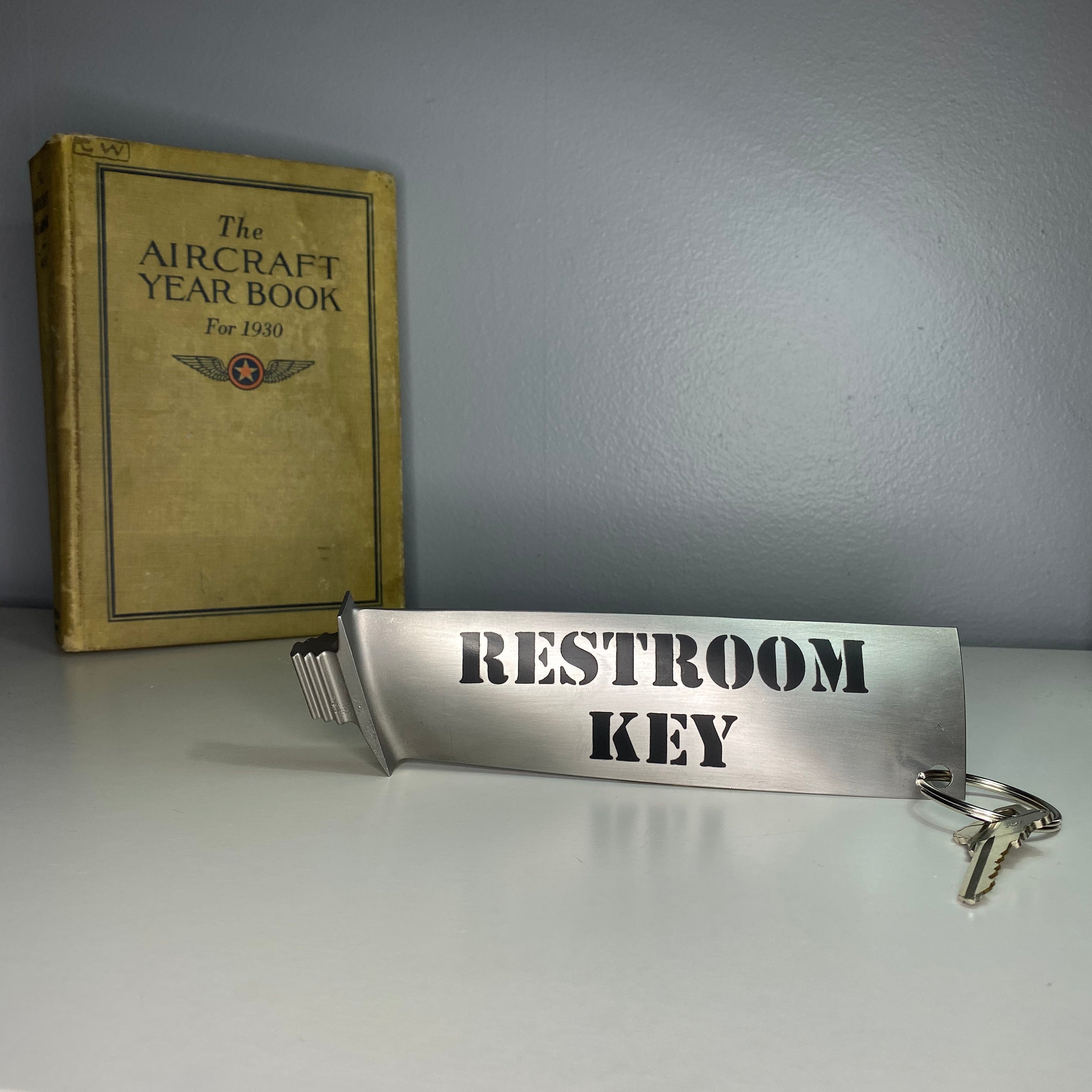 Oversized Bathroom Restroom General Electric J79 Engine Blade Keychain