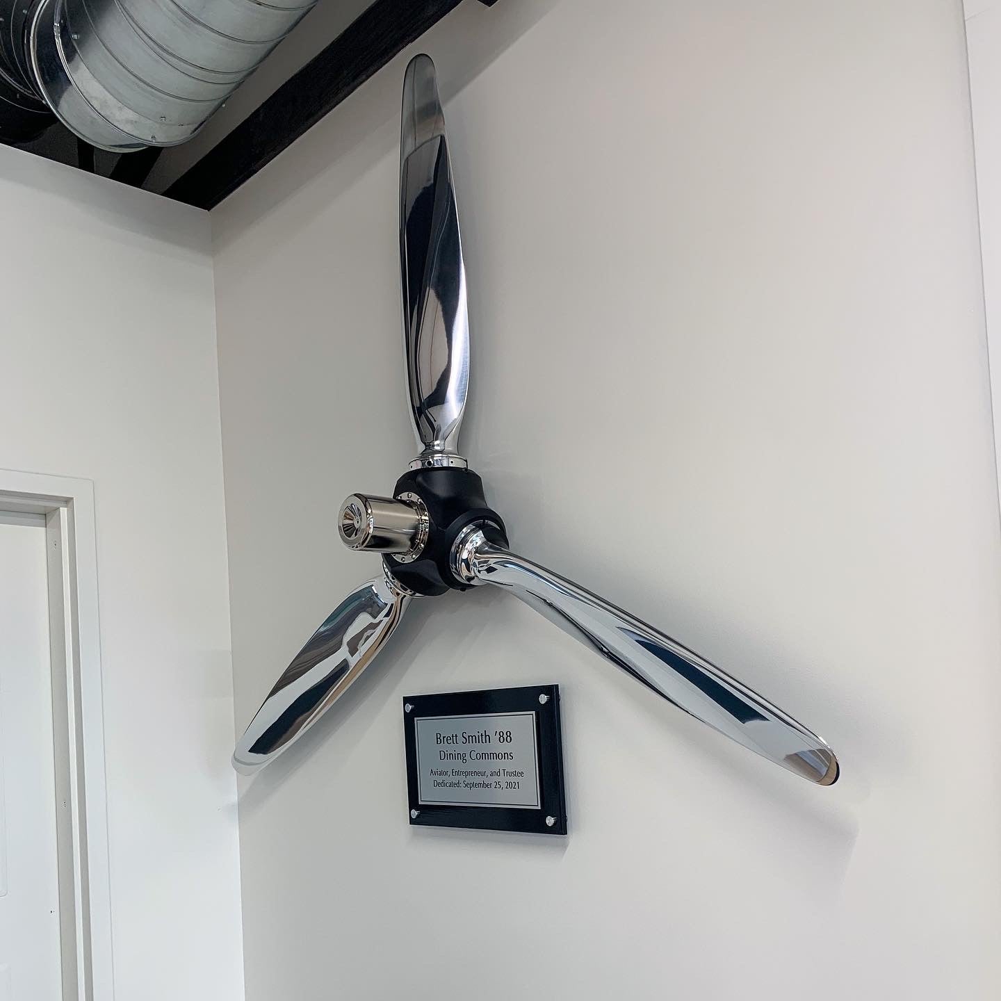 3-Bladed McCauley Mirror High Polished Airplane Propeller Wall Sculpture