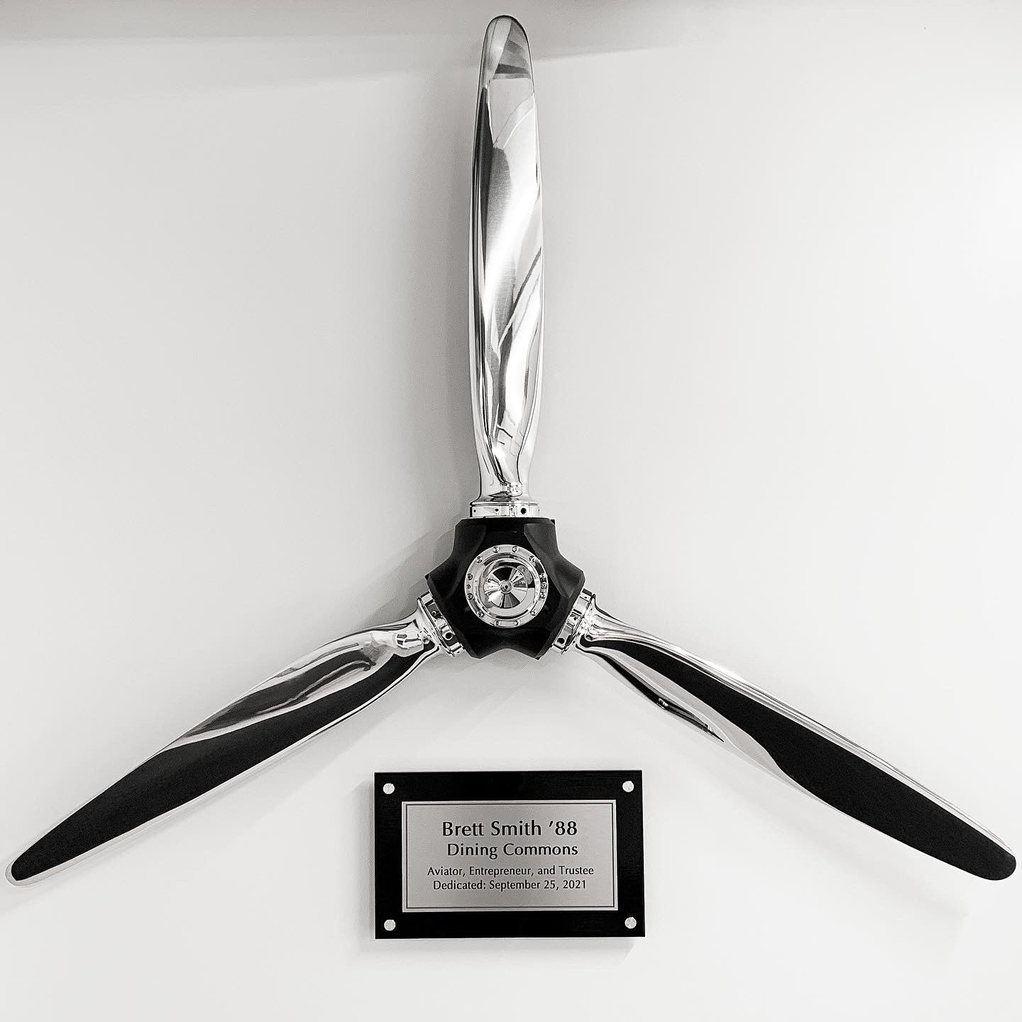 3-Bladed McCauley Mirror High Polished Airplane Propeller Wall Sculpture