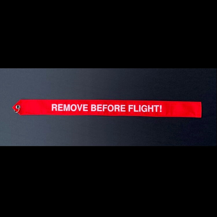 “Remove Before Flight” Red Flag w/ Metal Ring - Select Length