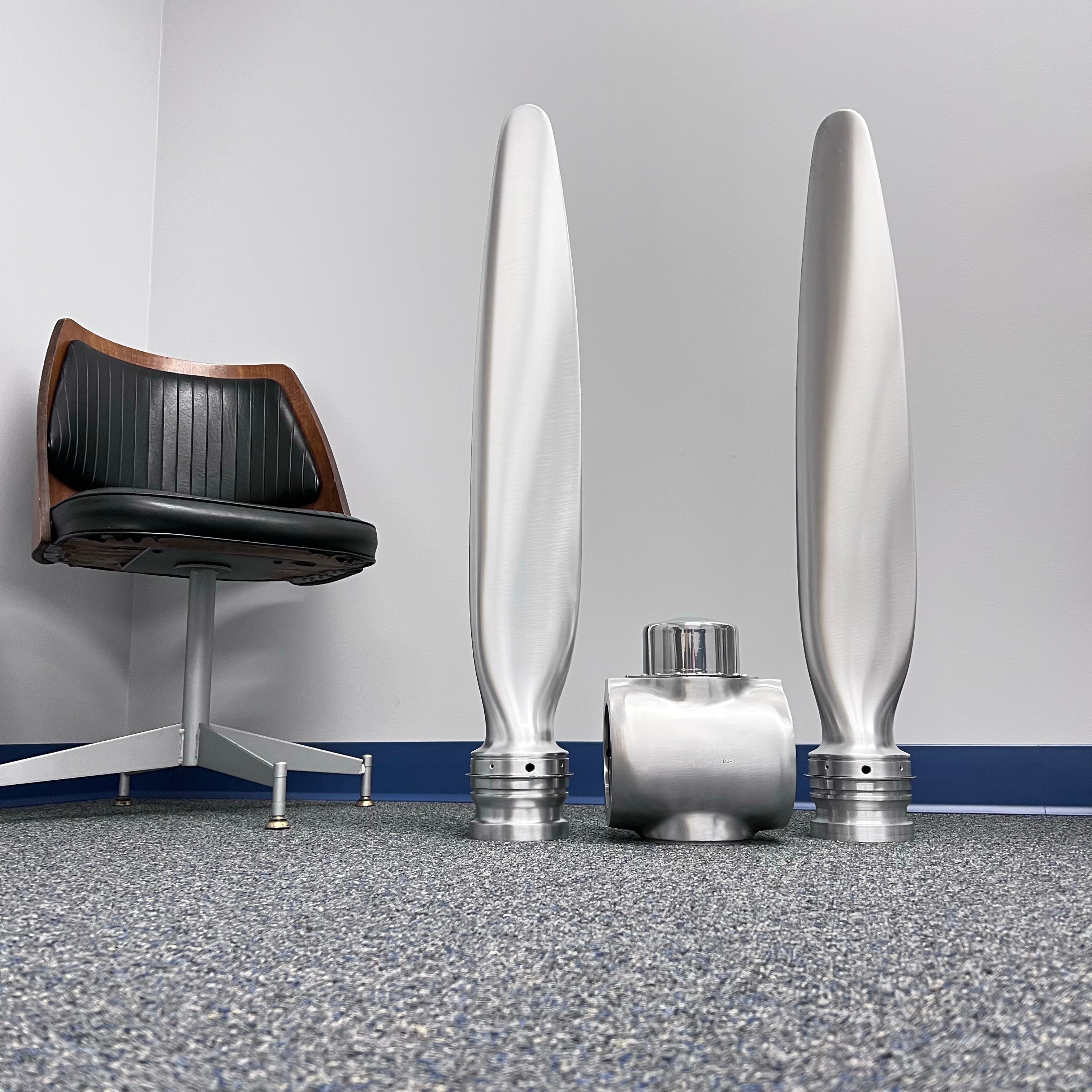 2-Bladed McCauley Brushed Aluminum Airplane Propeller Wall Display
