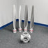 4-Bladed McCauley Cessna 78" Brushed Aluminum Airplane Propeller Metal Wall Display