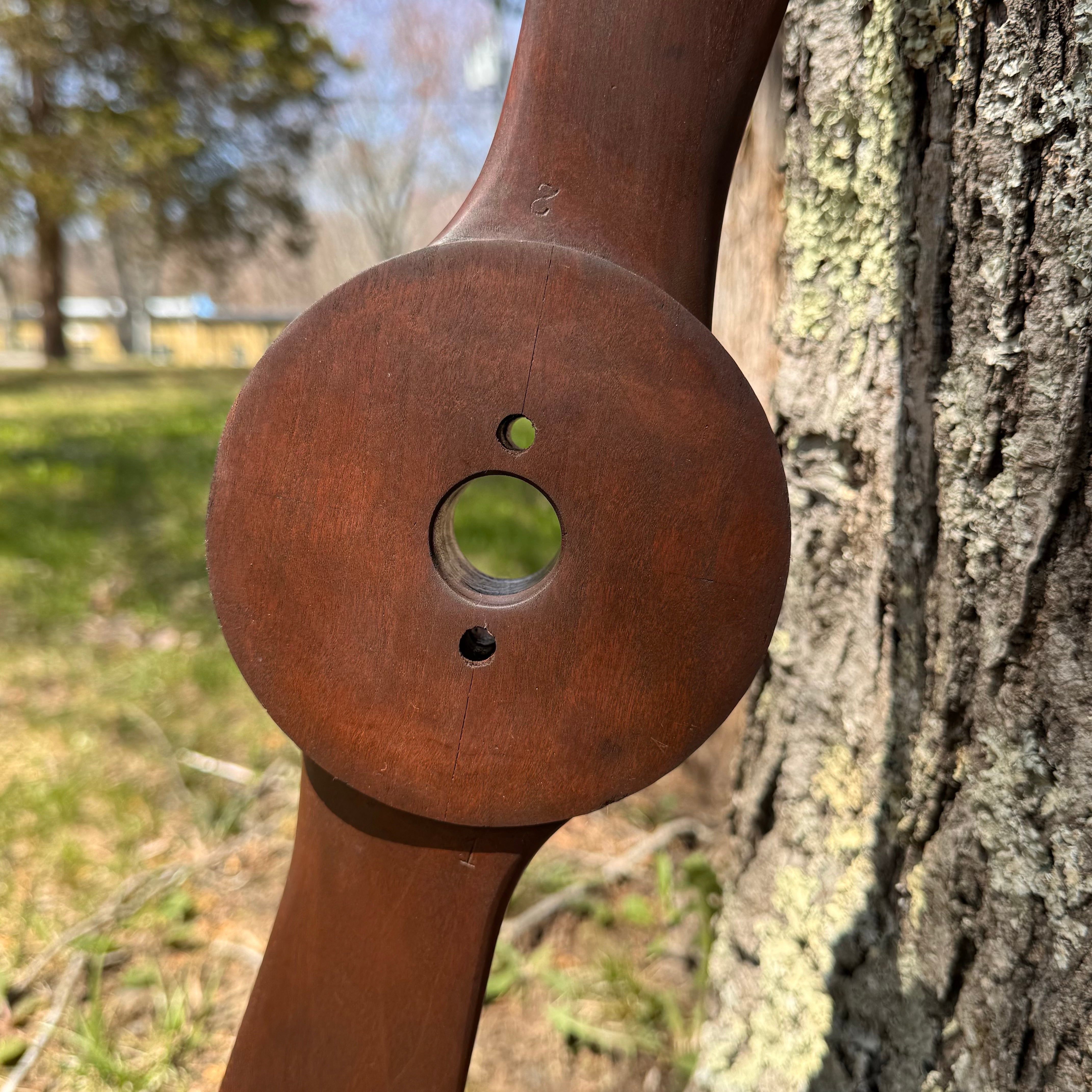 McCook Field 1920's Prototype Wooden Airplane Propeller w/ Spinner