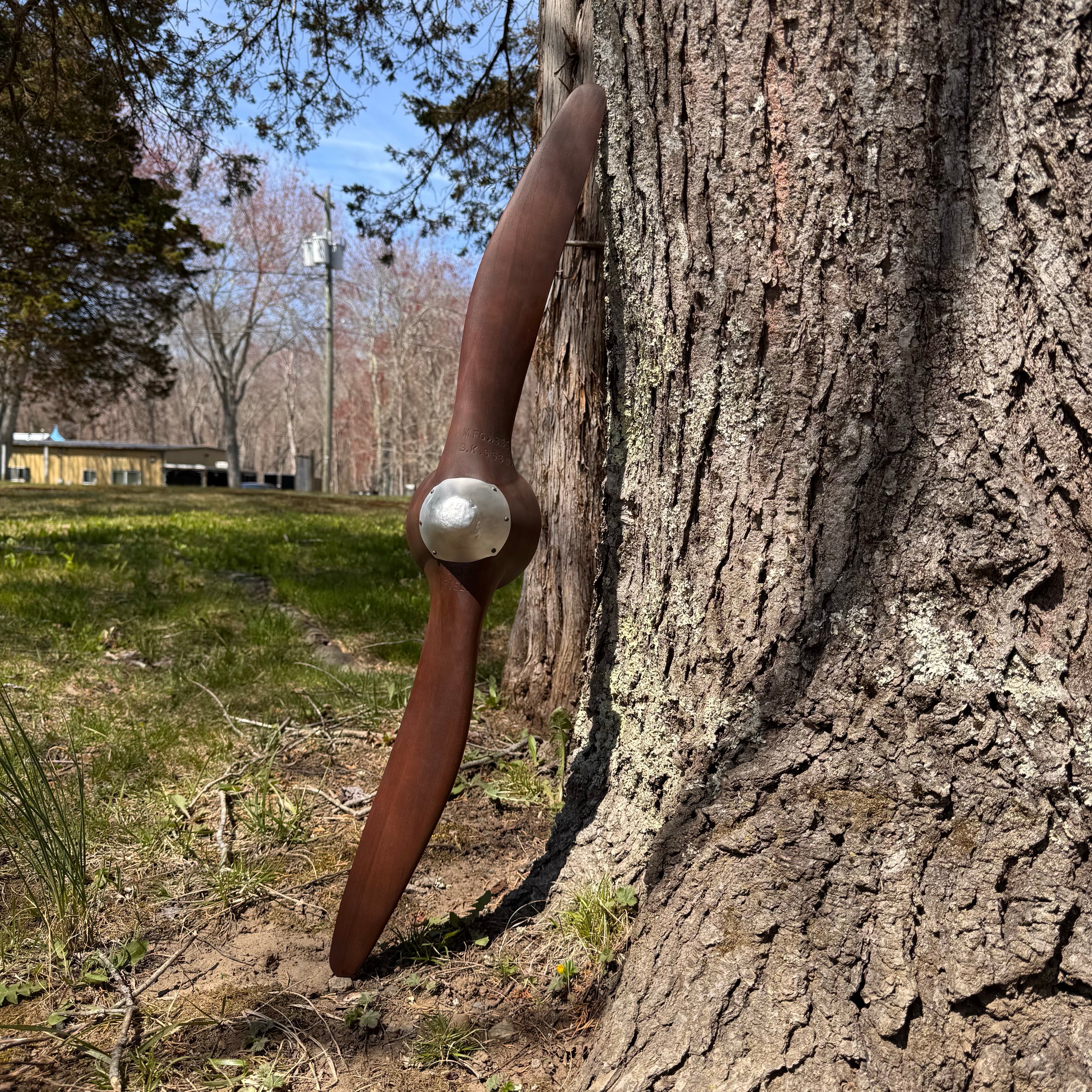 McCook Field 1920's Prototype Wooden Airplane Propeller w/ Spinner