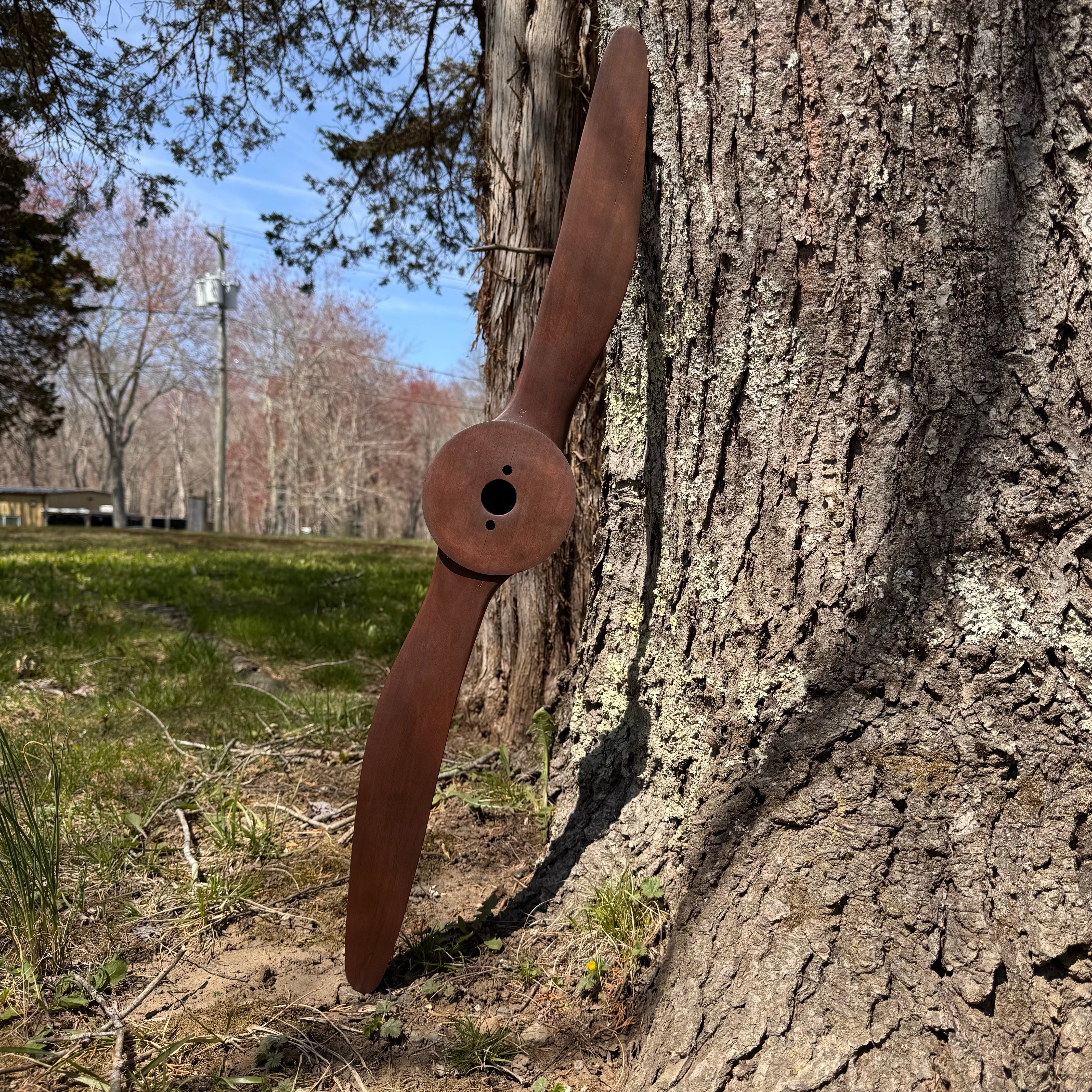 McCook Field 1920's Prototype Wooden Airplane Propeller w/ Spinner