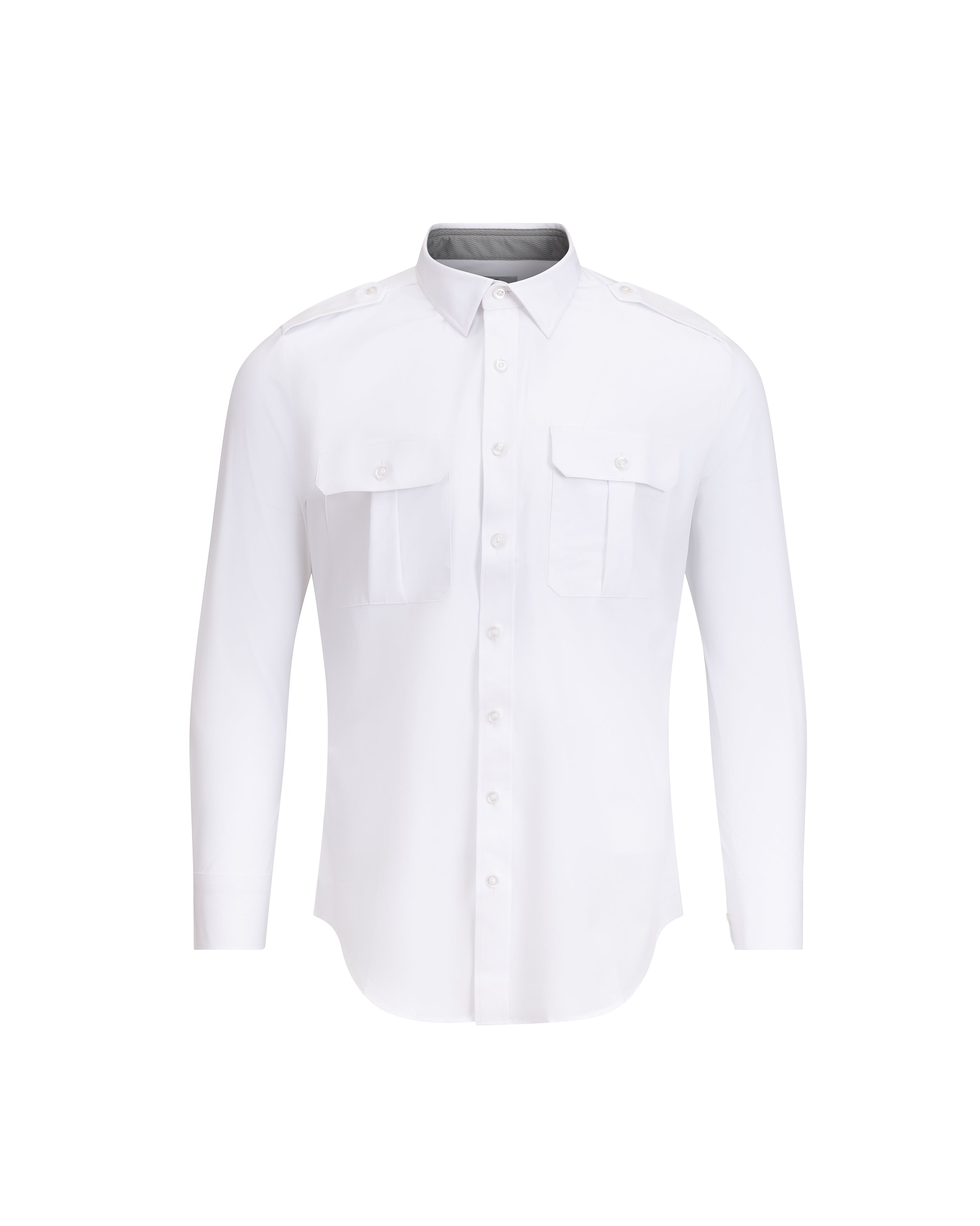 Men's Pilot Shirt (Silver Slim Cut / Long Sleeve)
