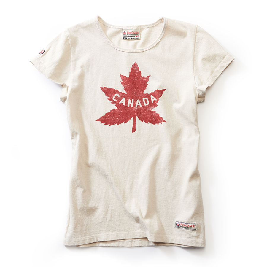 Red Canoe Women's Canada Heritage T-Shirt - Stone - PRE-ORDER ONLY