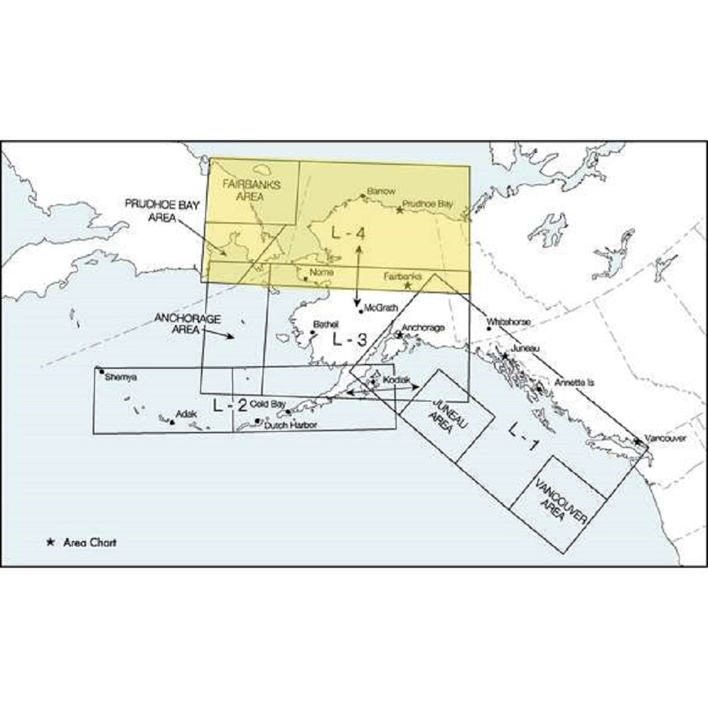 FAA Chart: Enroute IFR Low Altitude Chart ALASKA (L-Charts) - L3/4 - Select Cycle Date