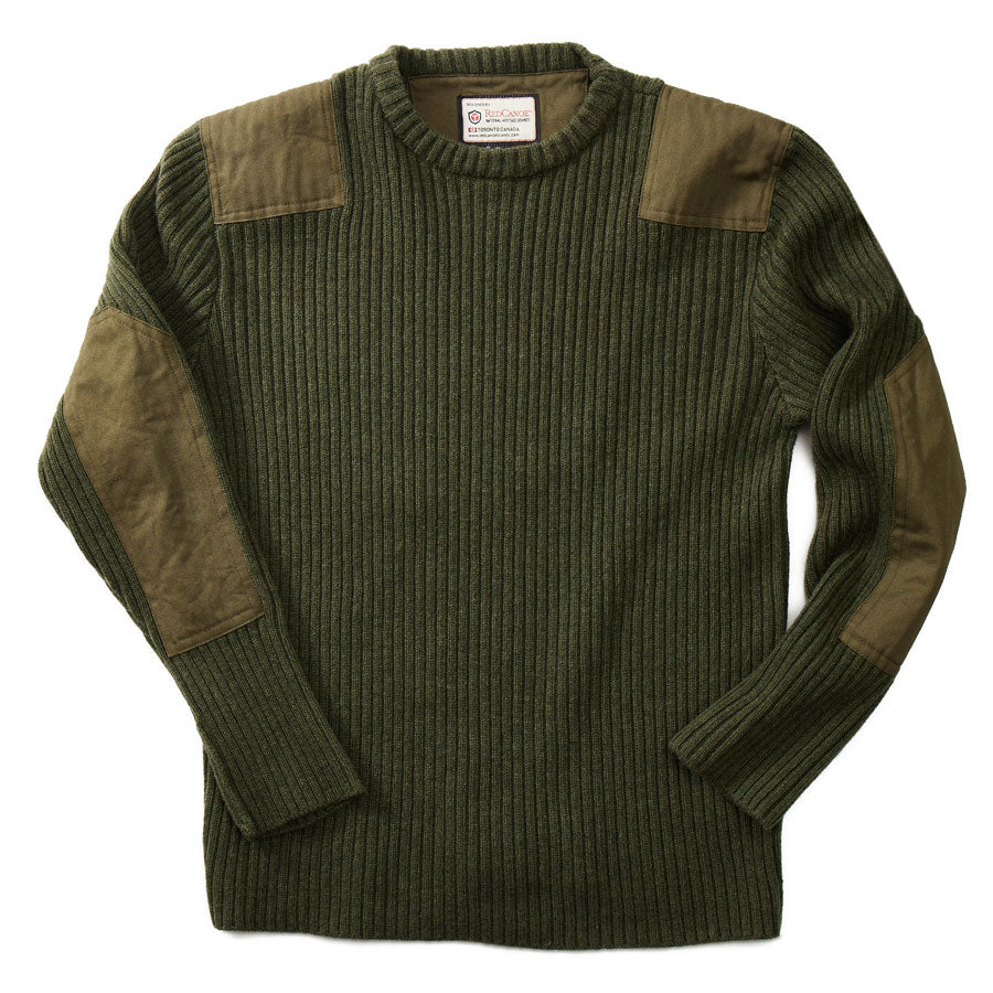 Red Canoe Brands Wool Rib Knit Sweater - Olive - Select