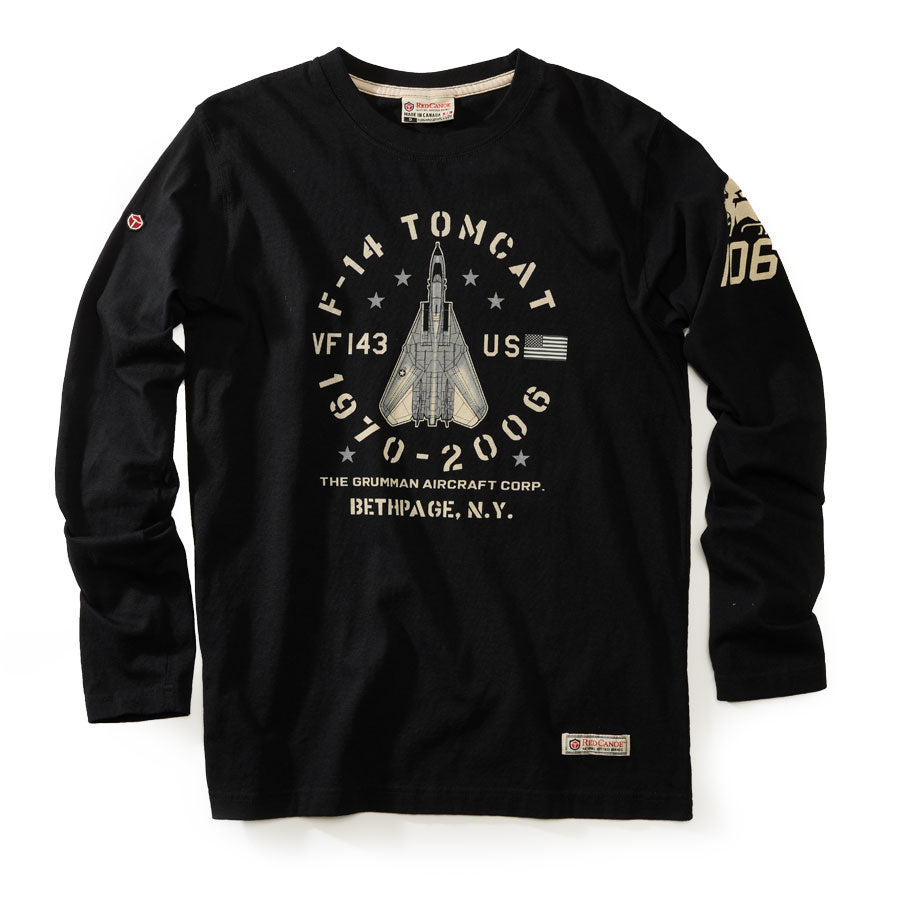 Red Canoe Grumman F-14 Tomcat Long Sleeve T-Shirt