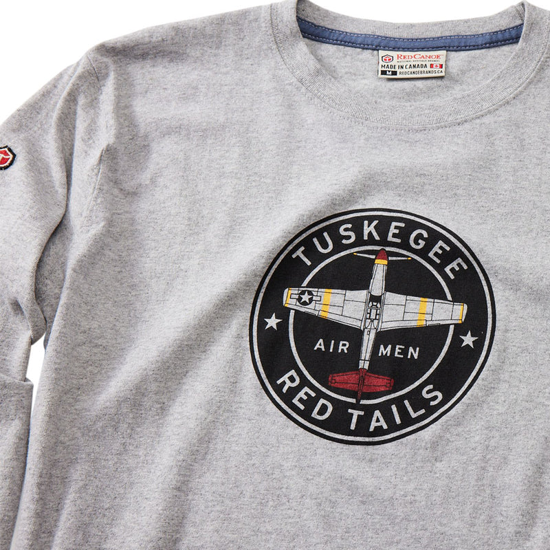 Load image into Gallery viewer, Red Canoe Tuskegee Airmen Long Sleeve T-Shirt - Grey
