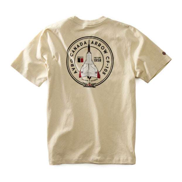 Red Canoe Avro Arrow Aircraft Men's T-Shirt, Stone
