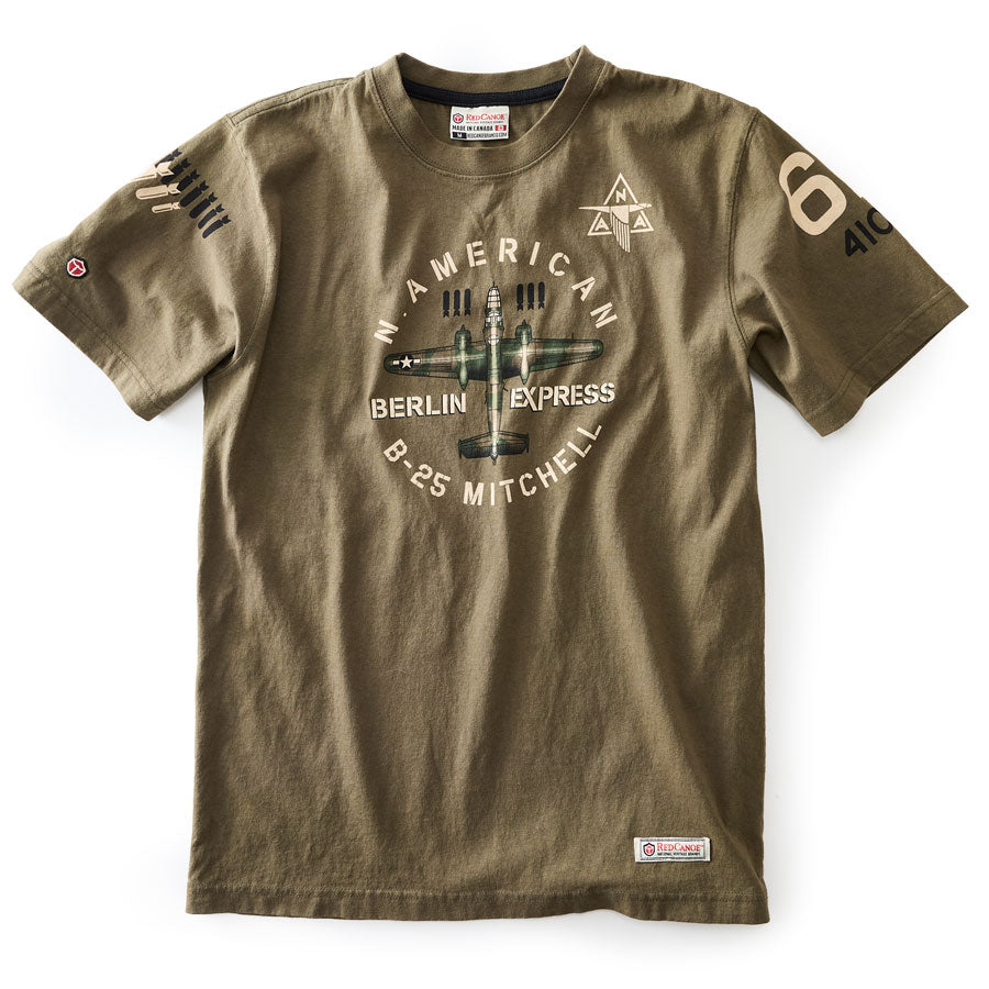 Red Canoe B-25 Mitchell T-Shirt, Olive