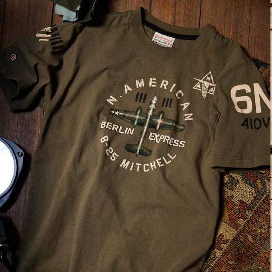 Red Canoe B-25 Mitchell T-Shirt, Olive