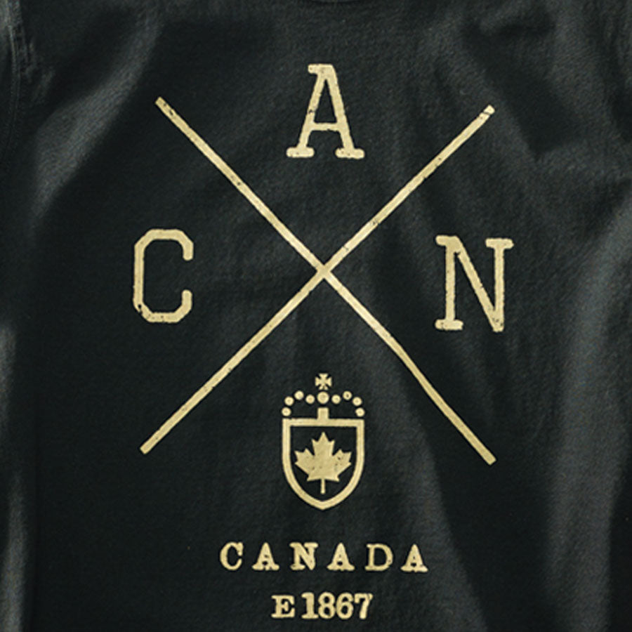 Red Canoe Brands Men's Cross Canada T-Shirt - Black - PRE-ORDERS ONLY