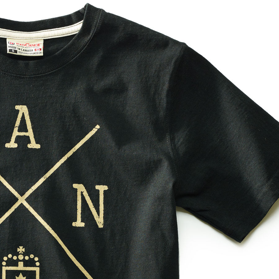 Red Canoe Brands Men's Cross Canada T-Shirt - Black - PRE-ORDERS ONLY