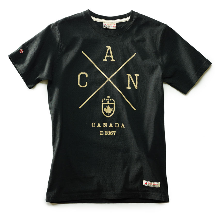 Red Canoe Brands Men's Cross Canada T-Shirt - Black - PRE-ORDERS ONLY