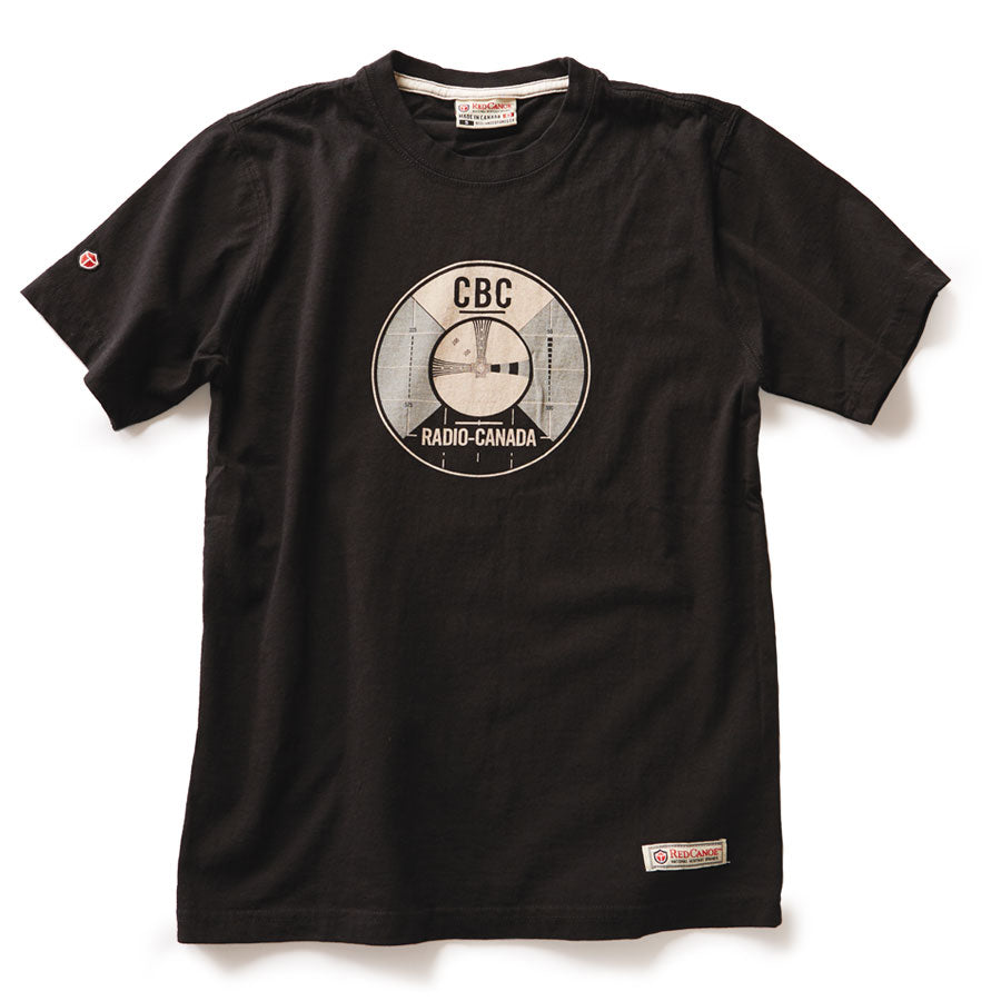 Red Canoe Brands Men's CBC Test Pattern T-Shirt - Black - PRE-ORDERS ONLY