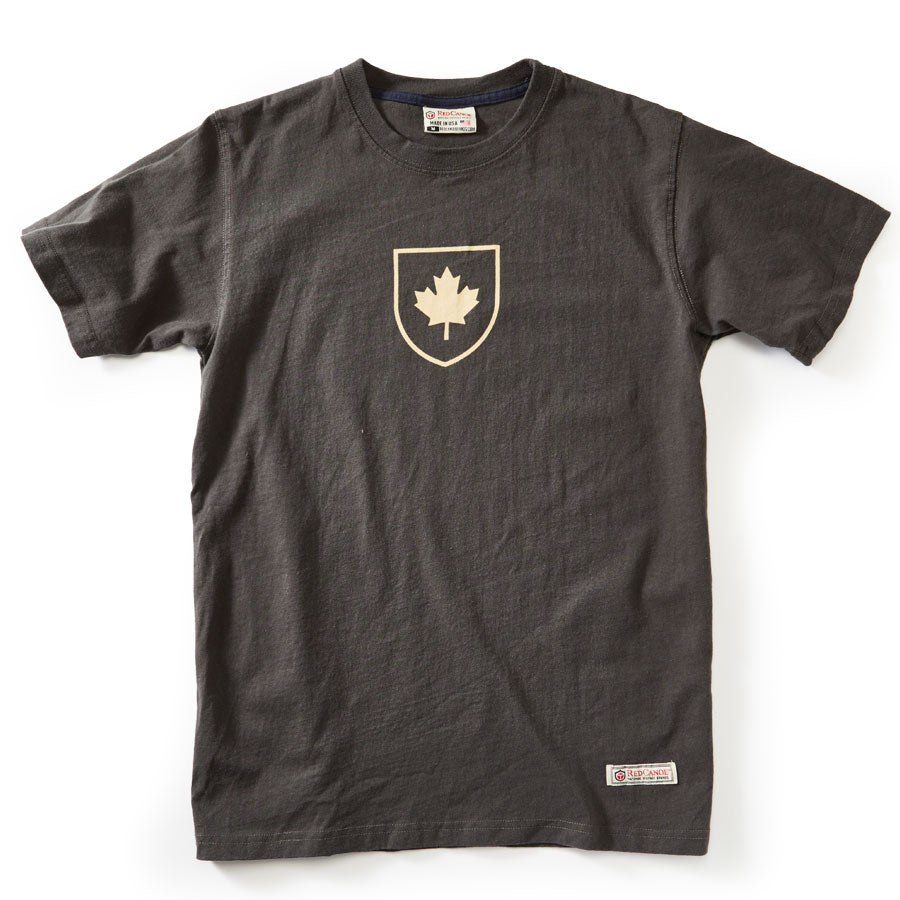Red Canoe Brands Men's Canada Shield T-Shirt - Slate - PRE-ORDERS ONLY