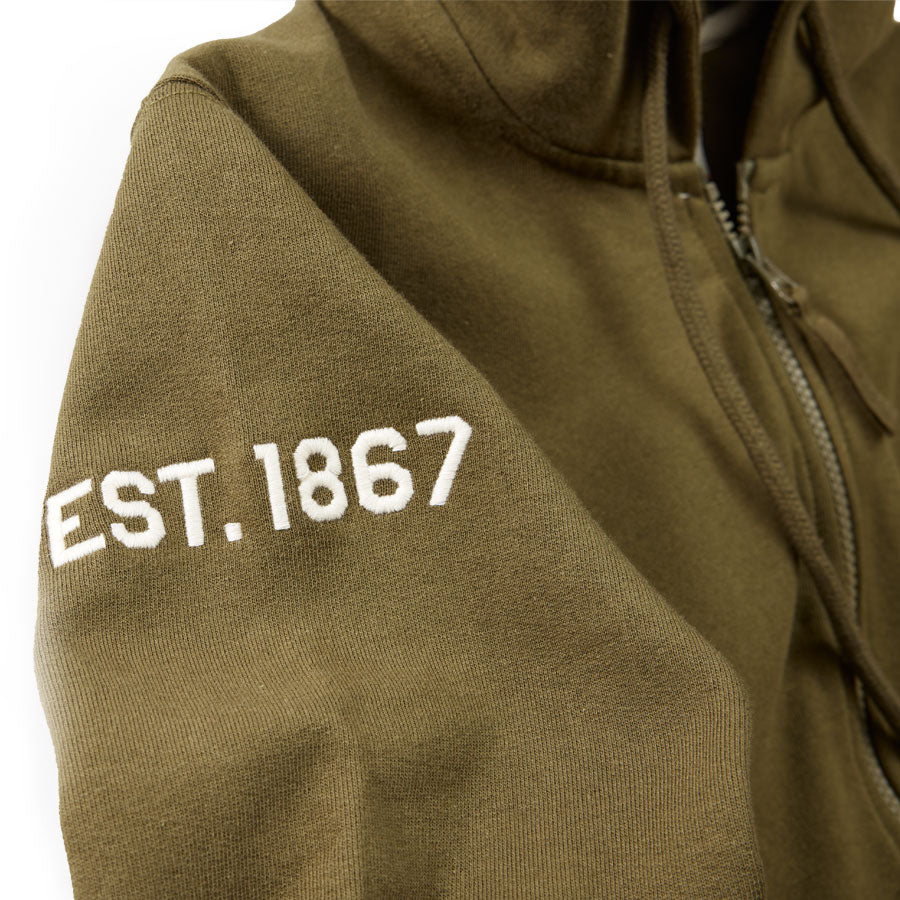 Red Canoe Canada Full Zip Hoodie - Khaki