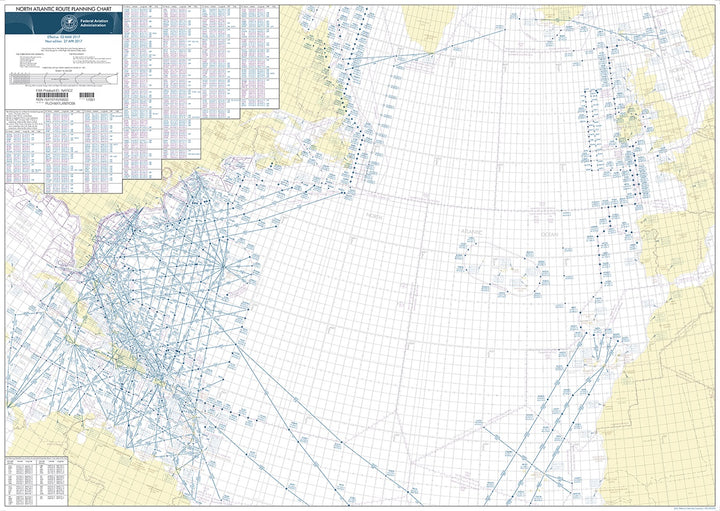 FAA North Atlantic Route Chart-Flat (Full Size) - Select Cycle Date ...