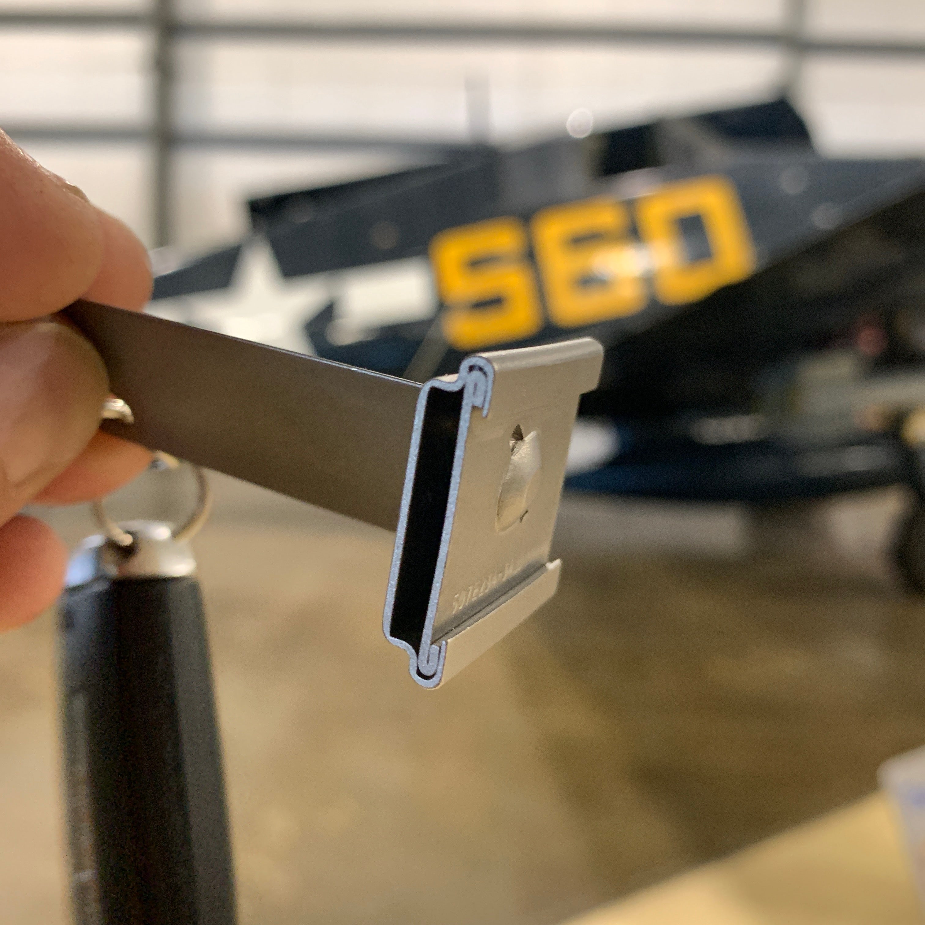 1950's USAF Air Force Sabre F-86F General Electric J47 Turbojet Stator Vane Blade Keychain