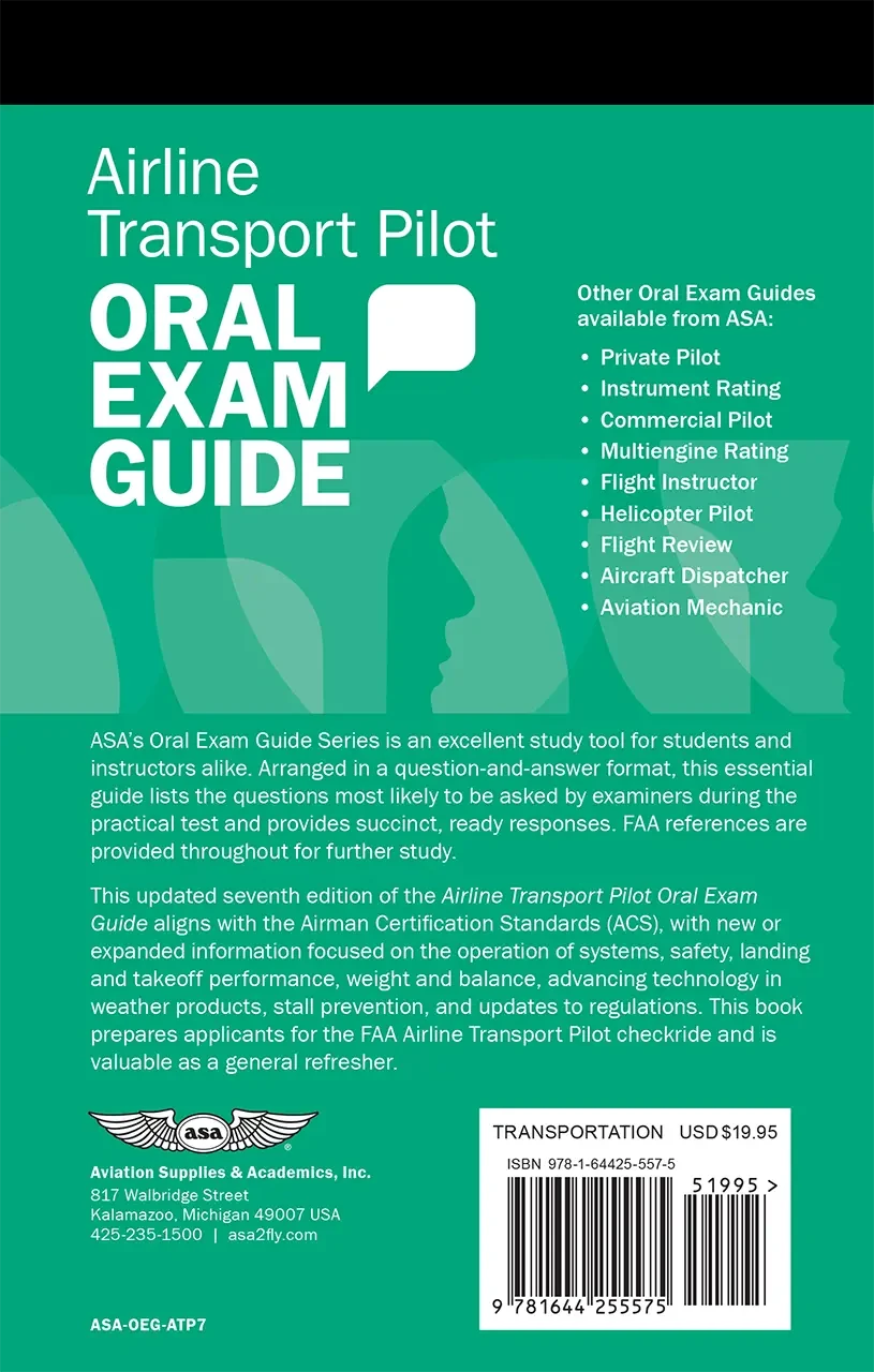 ASA Airline Transport Pilot Oral Exam Guide - 7th Edition