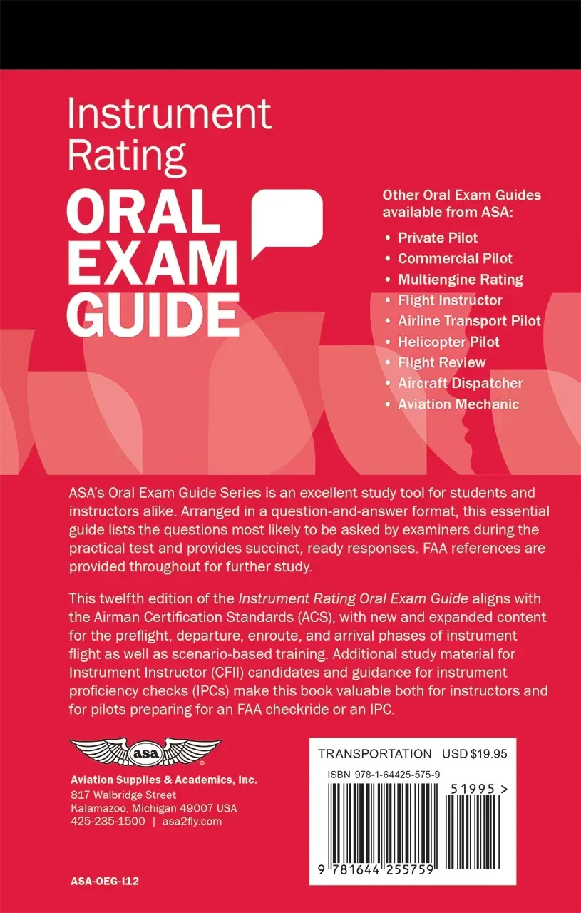 ASA Instrument Oral Exam Guide - 12th Edition