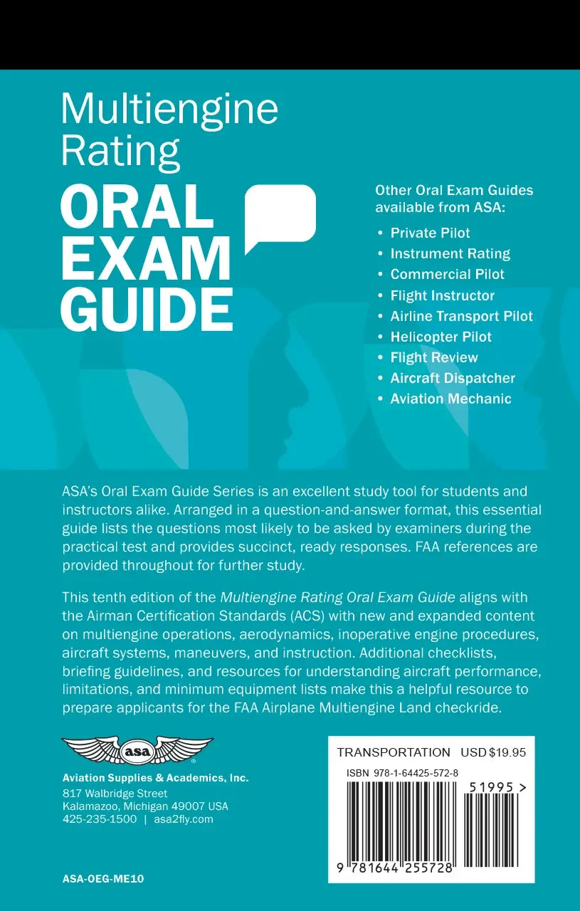 ASA Multi-Engine Rating Oral Exam Guide - 10th Edition