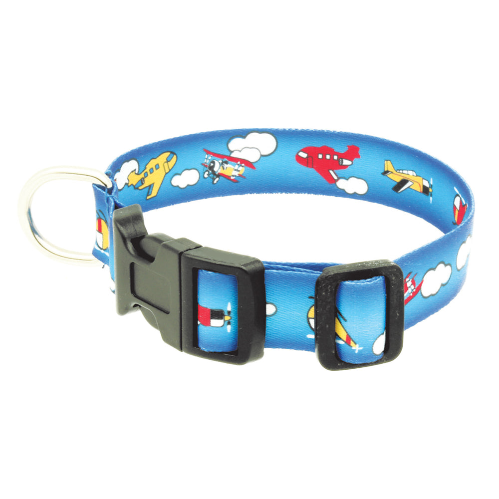 Airplanes and Helicopter Small Dog Collar