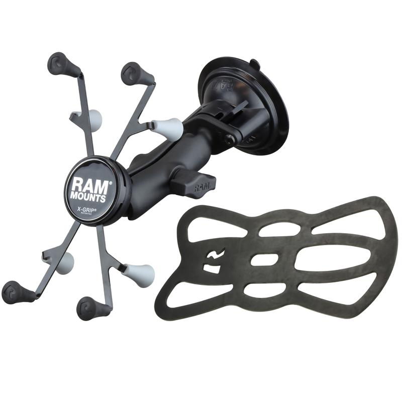 RAM X-Grip with RAM Twist-Lock Suction Cup Mount for 7"-8" Tablets