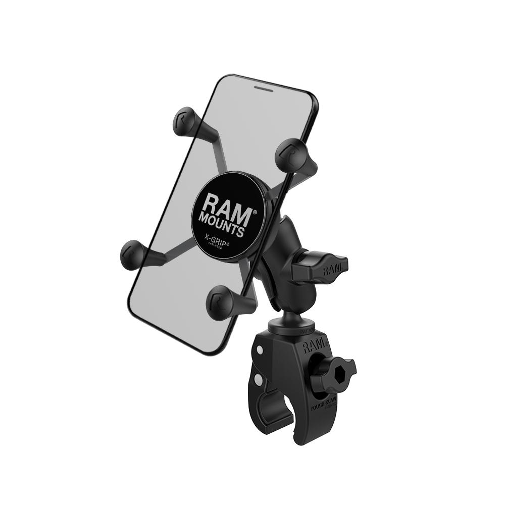 RAM X-Grip Phone Mount with RAM Tough-Claw Small Clamp Base