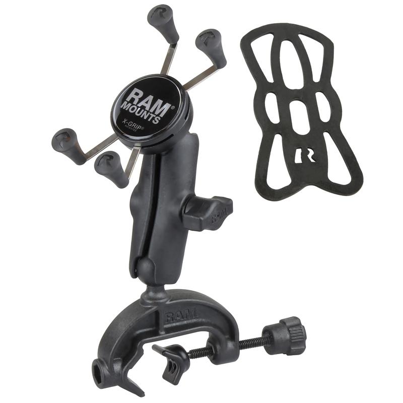 RAM X-Grip Phone Mount with Composite Yoke Clamp Base